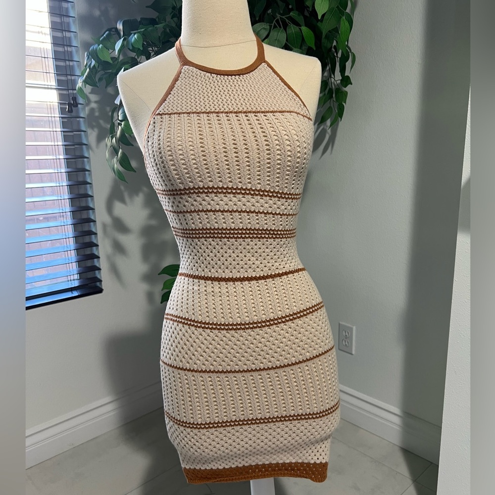Cream knit dress